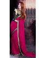 pink colour saree