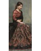 black saree with design work