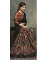 black saree with design work
