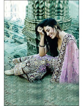 light pink designer lehenga