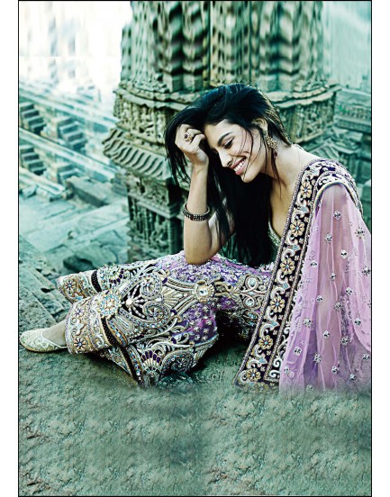 light pink designer lehenga