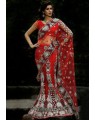 Red fishcut lehenga