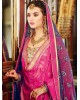 blue and pink bridal lehenga