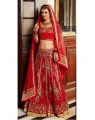 Marron bridal lehenga