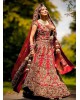 maroon wedding bridal lehenga