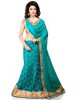 sky blue net lehenga
