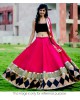 Pink and black lehenga