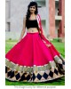 Pink and black lehenga