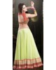Light green and orange lehenga