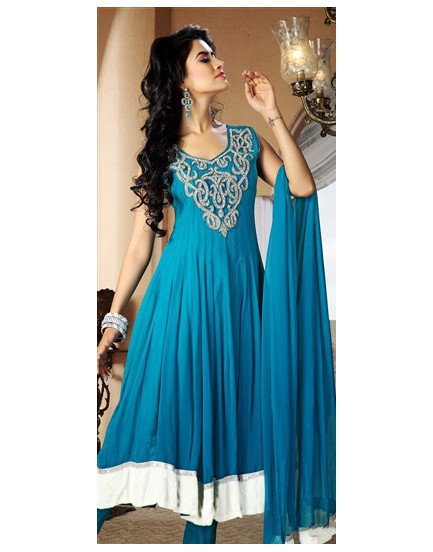 sky blue colour dress