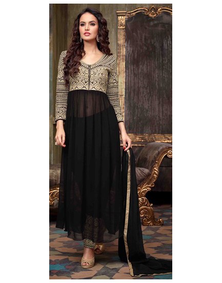 black readymade dress