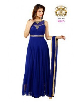 Navy blue dress-readymade