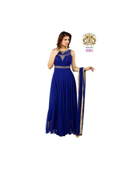 Navy blue dress-readymade