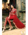 Maroon designer anarkali dress