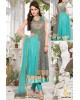 sky blue anarkali dress