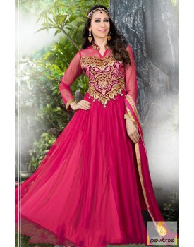 Pink anarkali dress