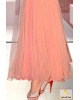 Peach colour anarkali dress