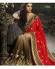 Red&cream wedding saree