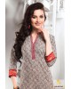 Grey-orange kurti