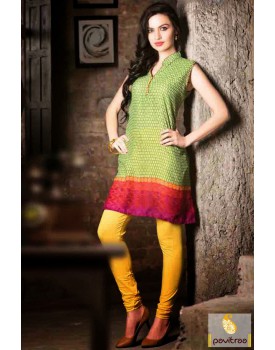 Green casual kurti