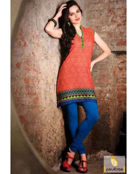 Orange casual kurti