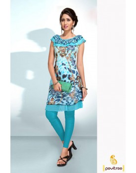 sky blue casual kurti