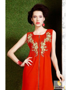 Orange stylish kurti