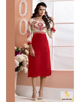 Maroon stylish kurti