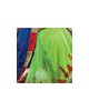 Parrot green georgette & net combo thread & zari worked saree-sr6055