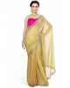 Gold foil saree adorn in kundan