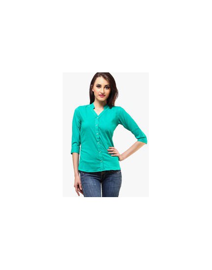Green casual shirt