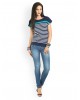 black-blue casual T-shirt