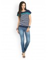 black-blue casual T-shirt