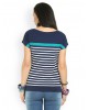 black-blue casual T-shirt