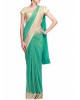 blue lace bridal saree