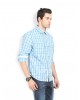 Sky blue checks shirt
