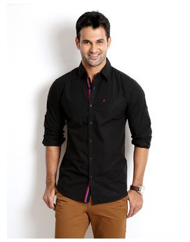 Black casual shirt