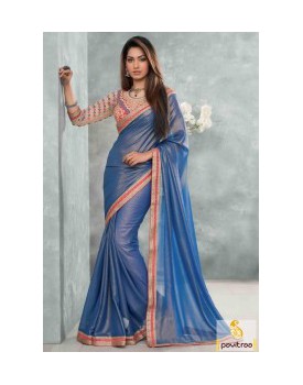 royal-blue-silk-party-wear-saree-with-fancy-blouse