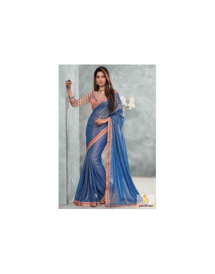 royal-blue-silk-party-wear-saree-with-fancy-blouse