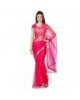 pink net saree