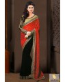 black-red-net-party-saree-with-designer-blouse