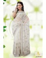 off-white-net saree