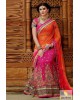orange-dark-pink-_sarees-net saree