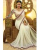 white designer saree