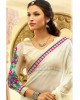 white designer saree