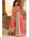 pink rose party wear saree