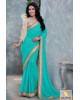 Blue saree-party wear