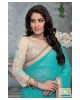 Blue saree-party wear