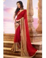 Red saree-party wear