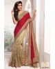 red-beige-designer-net saree